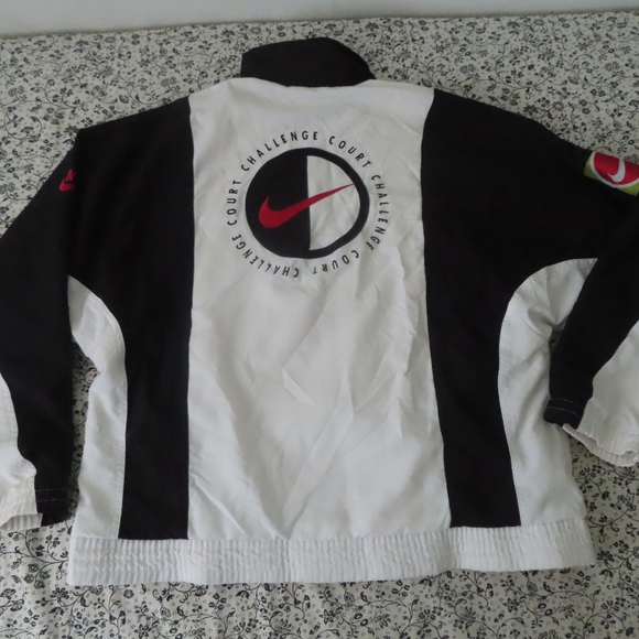 VTG 1994 Nike Challenge Court Agassi Tennis Windbreaker Track Jacket Mens S 90s - Picture 5 of 10
